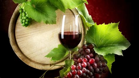 1920x1080 Glass Wine Leaf Barrel Red Grape Wine Coolwallpapersme