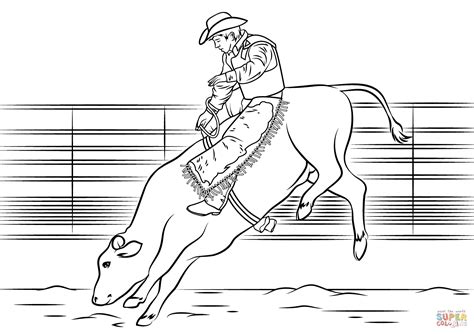 Bull Riding Coloring Pages High Quality Coloring Pages Coloring Home