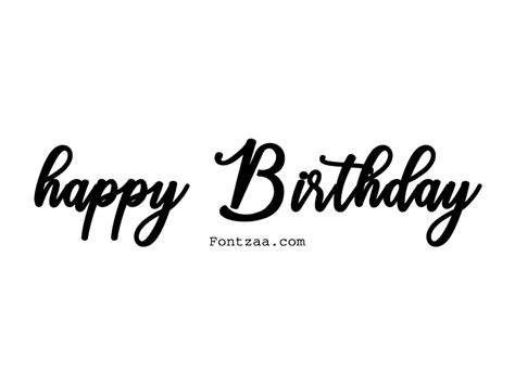 Happy Birthday Font Fontzaa Fonts Free Download