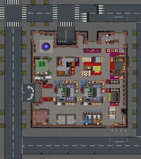 Sprawl sites (shadowrun) by boy f. Forums: Modern Streets Examples + Mall + Blocks | Tabletop rpg maps, Modern map, Dungeon maps