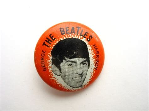 1964 The Beatles Button George Harrison By Astridfindsvintage