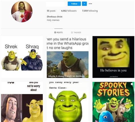 4k Shrek Memes Instagram Account For Sale Swapsocials