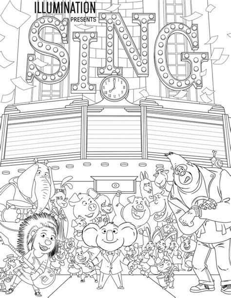 Sing Coloring Pages Best Coloring Pages For Kids Sing Movie Online