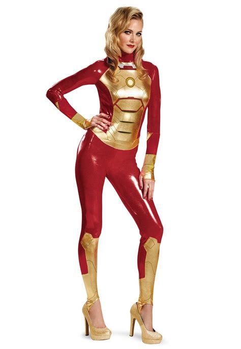 Marvel Classic Deluxe Iron Man Costume Ironman Costume Iron Woman Bodysuit Costume