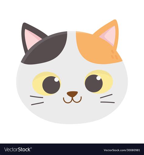 Cute Cat Clipart Face Excited
