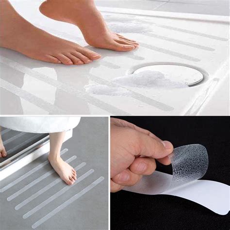 Wt 12pcs 6pcs Anti Bath Grip Stickers Non Slip Shower Strips Flooring Safety Buy From 2 On