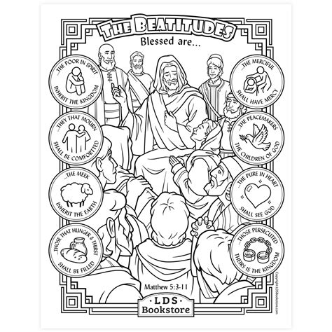 The Beatitudes Coloring Page Printable