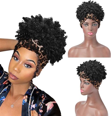 Ymhpride Curly Headband Wig Afro Kinky Short Turban Wigs For Black Free Download Nude Photo