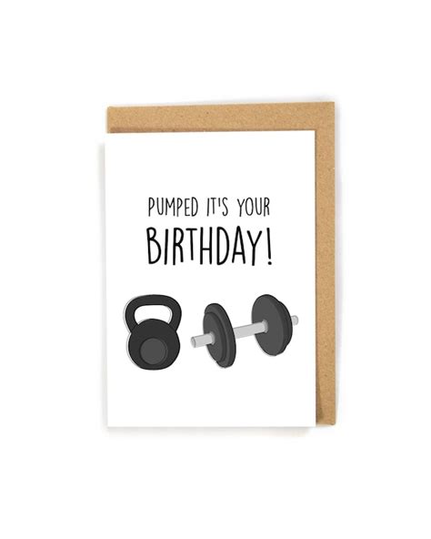 Workout Birthday Card Birthday Card For Gym Lover Fitness Etsy