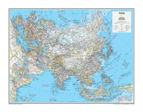 Asia Political Map National Geographic Atlas Of The World