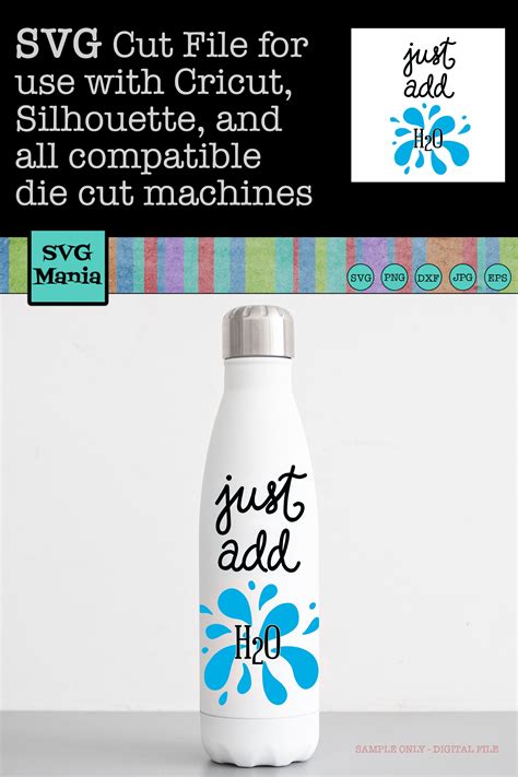 If you need new containers for your . Water Bottle SVG, Water Bottle Label SVG, Just Add H20 SVG ...