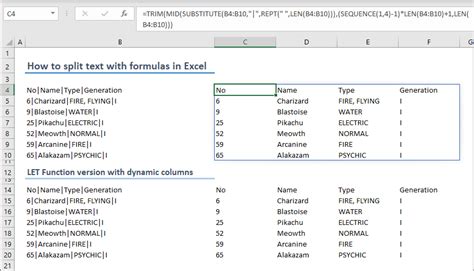 How To Split Text With Formulas In Excel