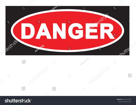 Warning Sign Danger Sign Blank Space Stock Vector Royalty Free 1441571945