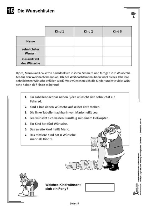1300 arbeitsblätter für den deutschunterricht. Logikrätsel Advent & Weihnachten PDF, ab 9 J., 32 S. | 4learning2gether.eu