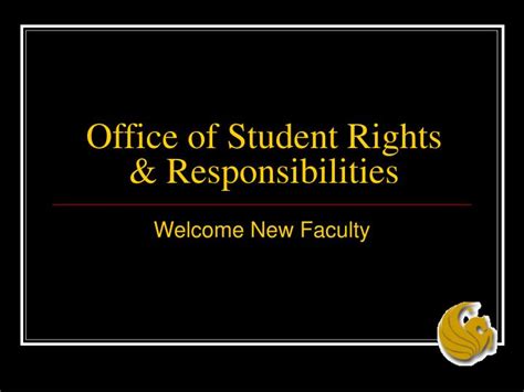 Ppt Office Of Student Rights And Responsibilities Powerpoint