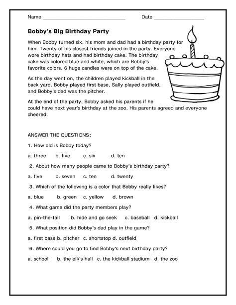 In this reading instructional activity, 1st graders read a few sentences and then answer comprehension questions about each passage they read. 1st Grade Reading Comprehension Worksheets Printable PDF ...