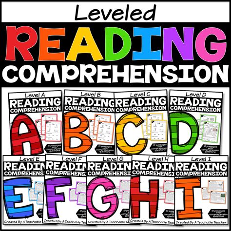 Leveled Reading Passages A I Bundle A Teachable Teacher