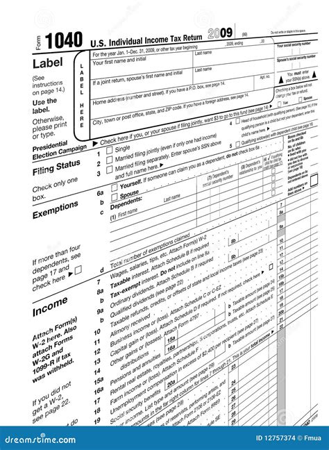 One 1040 Blank Form Taxes Stock Images Image 12757374