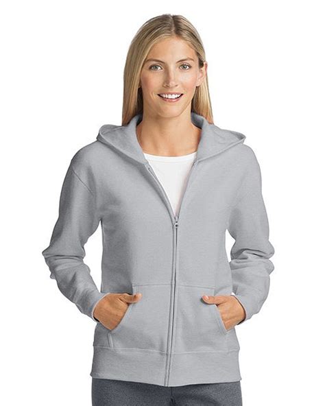 Hanes Comfortsoft Ecosmart Womens Full Zip Hoodie Sweatshirt