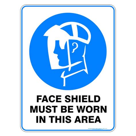 Mandatory Face Shield Must Be Worn In This Area Fencewrap