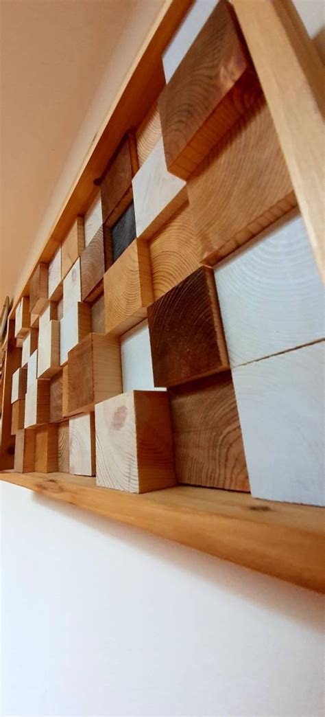 Handmade 3d Wooden Block Wall Art Etsy