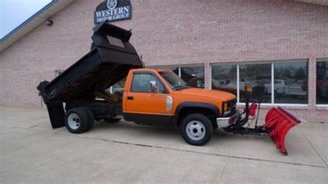 Sell Used 95 Chevrolet Silverado 3500 Dump Snow Plow Truck In Braidwood