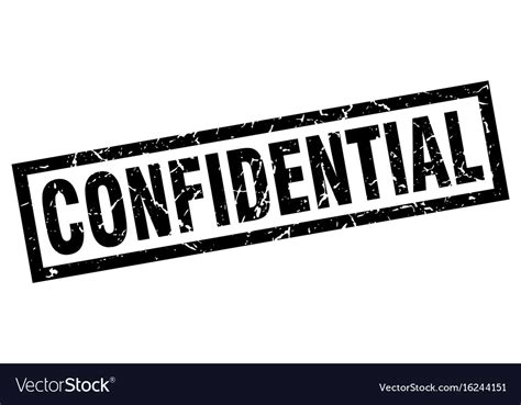Square Grunge Black Confidential Stamp Royalty Free Vector