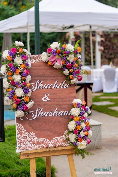 Floral Wedding Welcome Board Ideas For Your Engagement Wedding Table