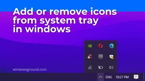 How To Remove Or Show System Tray Icons Windows 10 Youtube