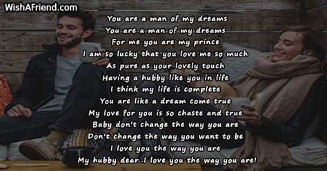 You Are A Man Of My Dreams Poem For Husband