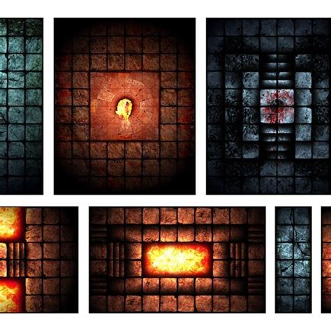 Dungeon Tiles Dungeon Rooms Dungeons And Dragons Etsy