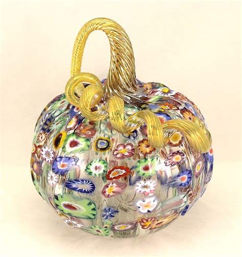 Impressionist Pumpkin By Ken Hanson And Ingrid Hanson Art Glass