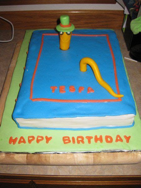 Bookworm Cake Birthday Happy Birthday Book Worms