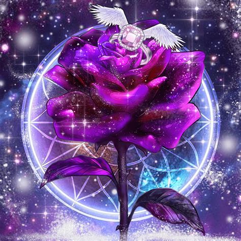 1080p Free Download Galaxy Rose Neon Rose Hd Phone Wallpaper Peakpx