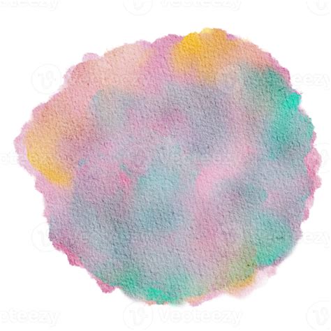 Pastel Rainbow Watercolor Paint Stain Background Circle 17223019 Png