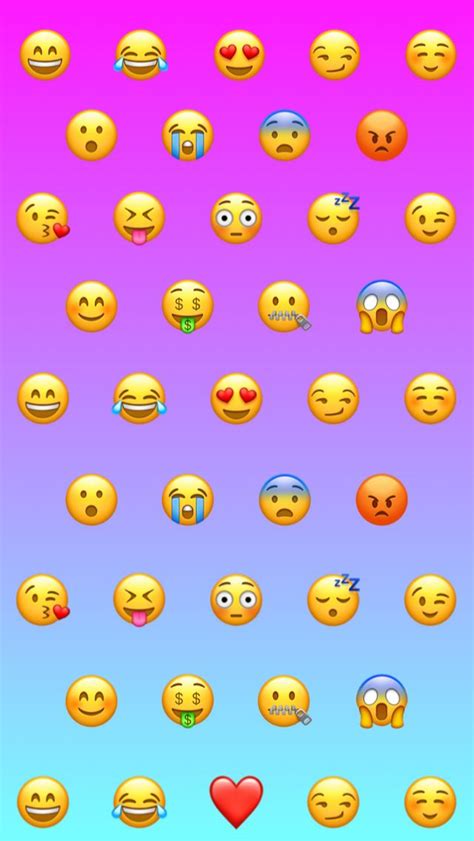 Emoji Girly Ombré Gradient Cute Background Wallpaper Fun Emojis Iphone