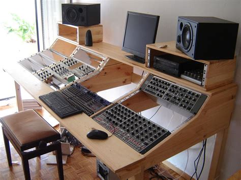 Our custom music production desk furniture use for the home or professional studios. 2835718957_4a8e48ac57_b.jpg (1024×768) | Home studio setup, Home music rooms, Home studio desk