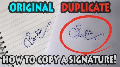 How To Copy A Signature Youtube