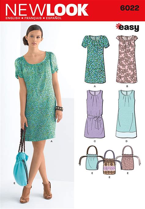 Those two passions fueled those many hours of searching good quality free lingerie patterns. Purchase the New Look 6022 Misses' Dresses & Bag sewing ...