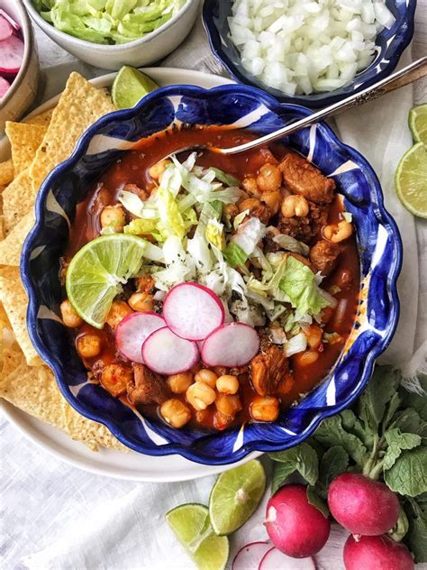 Pozole Rojo Dash Of Color And Spice Recipe Pozole Mexican Food