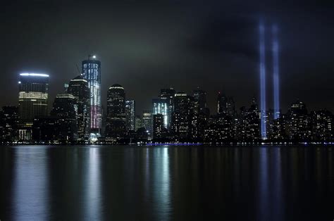 World Trade Center Memorial Lights Photograph By Michael Dorn Fine