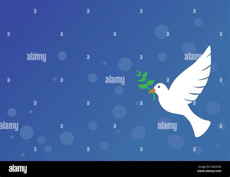 Beautiful Flying Dove Background Symbol Of Peace Stock Vector Image
