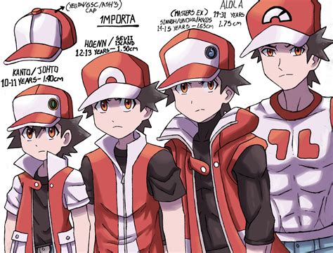 Trainer Red Across The Years And Regions By 1mporta On Deviantart