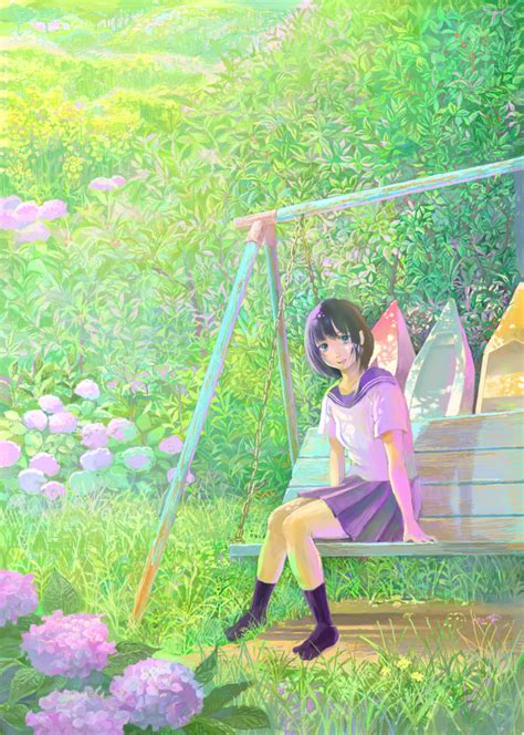Anime Art Girl Nature Flowers Anime Original Joyreactor