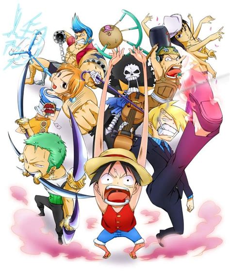 Strawhat Pirates Cartoon Anime One Piece