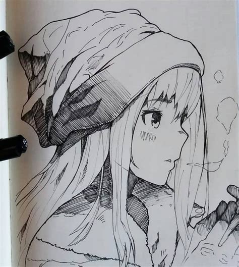 Anime Sketch Gambaran