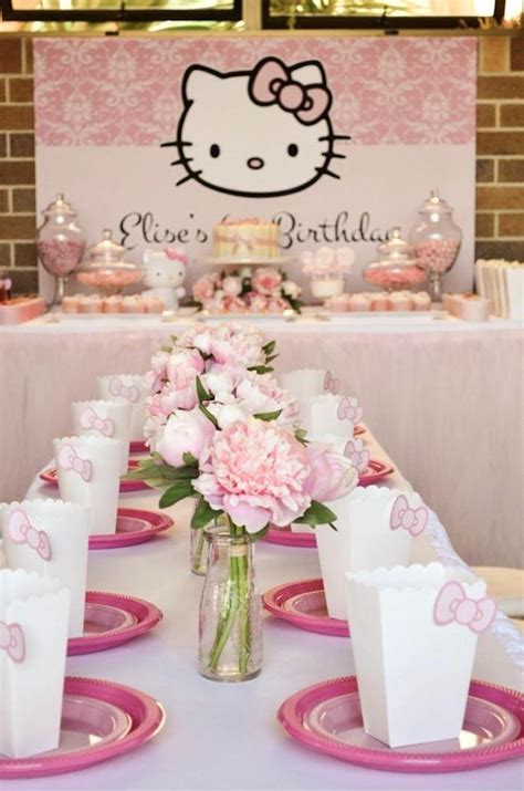 Pastel Pink Hello Kitty Party Ideas Decor Planning Hello Kitty Theme Party Hello Kitty