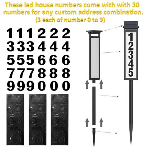 Sungath Lighted House Numbers For Outside Waterproof Solar Address