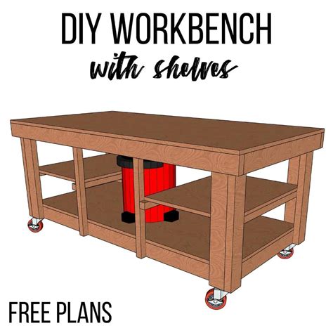 Easy Diy 2x4 Workbench With Storage The Handymans Daughter