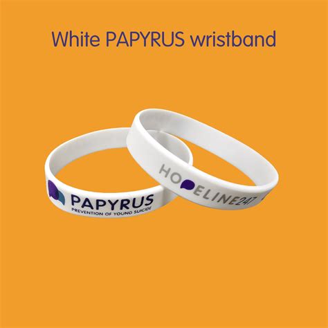 Papyrus Charity Wristband White Papyrus Uk Suicide Prevention Charity